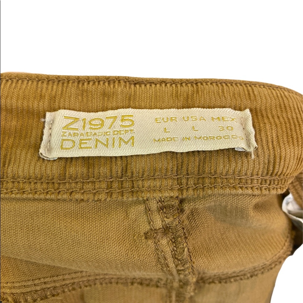 Nwt Zara Corduroy Button Up Skirt Brown Large - image 2